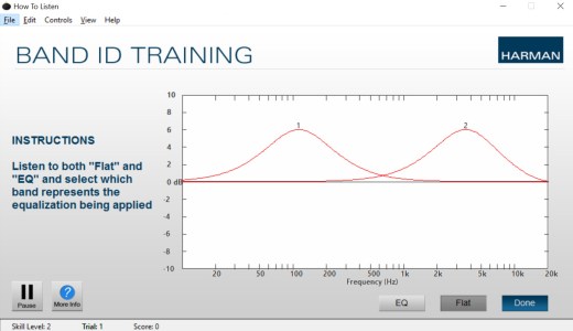 C'est simple : on écoute EQ ou Flat et on choisit sur la courbe la réponse.