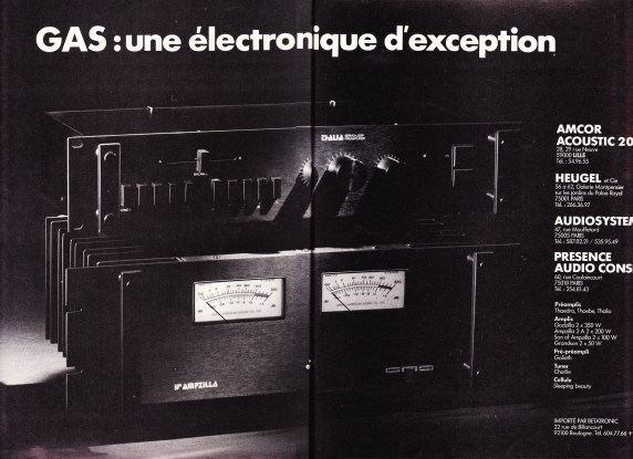 Publicité pour GAS, NRDS 1978